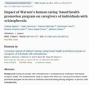 Impact of Watson s human caring-based health promotion program on caregivers of individuals with schizophrenia