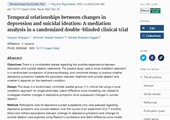 Temporal relationships between changes in depression and suicidal ideation: A mediation analysis in a randomized double-blinded clinical trial