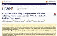 A Cross-sectional Study of Psychosocial Problems Following Therapeutic Abortion With the Mother’s Spiritual Experiences