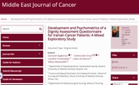 Development and Psychometrics of a Dignity Assessment Questionnaire for Iranian Cancer Patients: A Mixed Exploratory Study