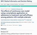 The effects of continuous care model using a smartphone application on adherence to treatment and self-efficacy among patients with multiple sclerosis