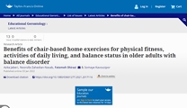 Benefis of chair-based home exercises for physical finess, activities of daily living, and balance status in older adults with balance disorder