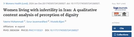 Women living with infertility in Iran: A qualitative content analysis of perception of dignity