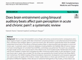  Does brain entrainment using binaural auditory beats affect pain perception in acute and chronic pain: a systematic review 