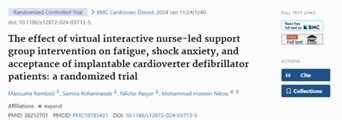 The effect of virtual interactive nurse-led support group intervention on fatigue, shock anxiety, and acceptance of implantable cardioverter defibrillator patients: a randomized trial